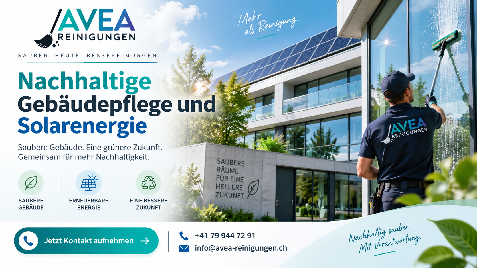 Nachhaltige Gebäudepflege und Solarenergie