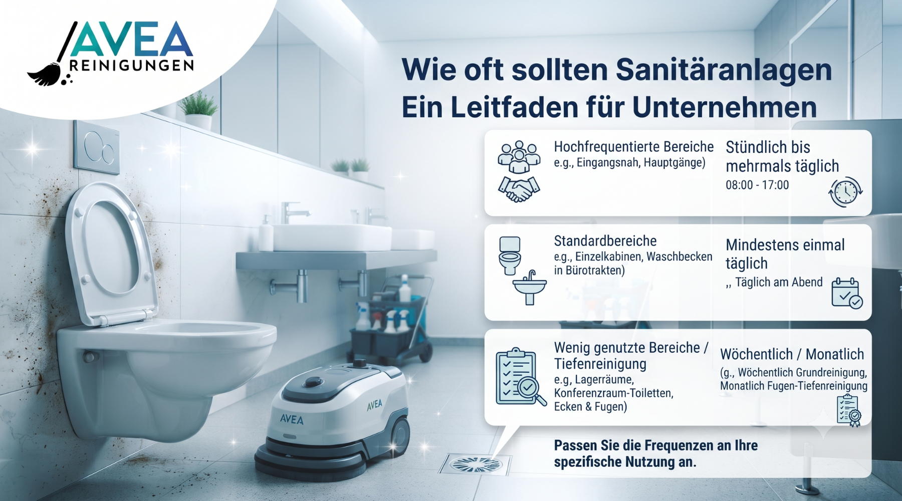 Wie oft sollten Sanitäranlagen gereinigt werden?