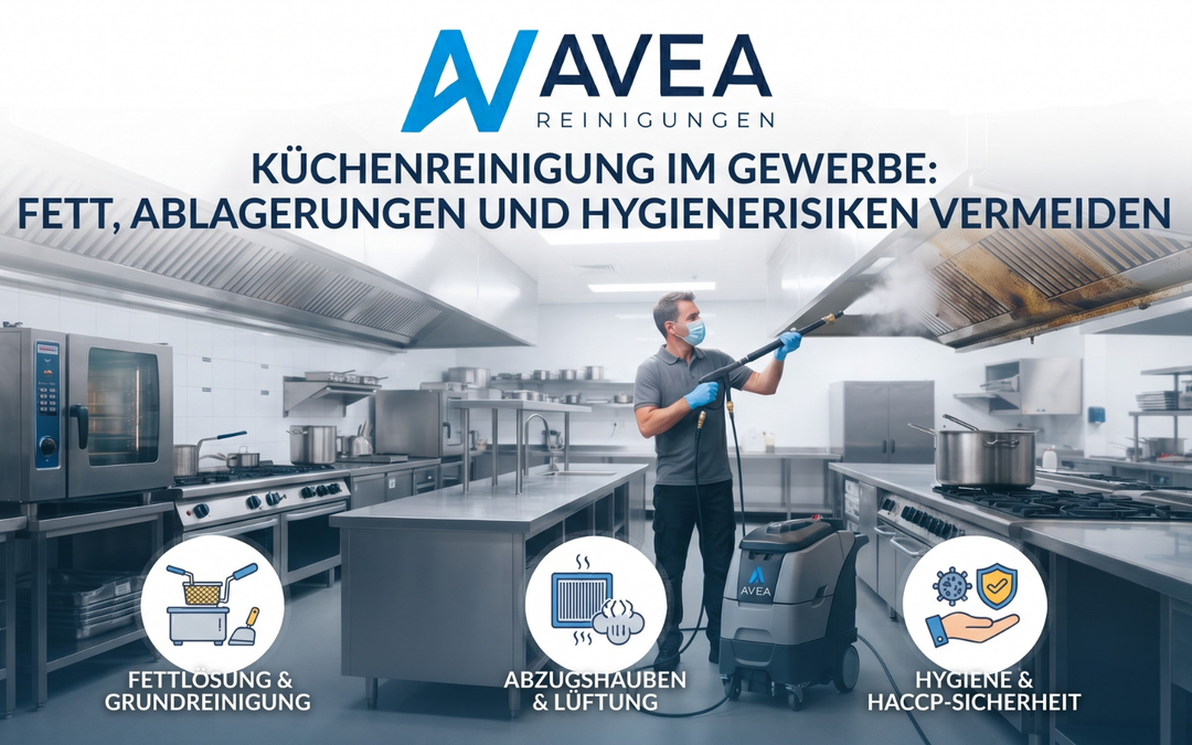 Küchenreinigung im Gewerbe: Fett, Ablagerungen und Hygienerisiken vermeiden