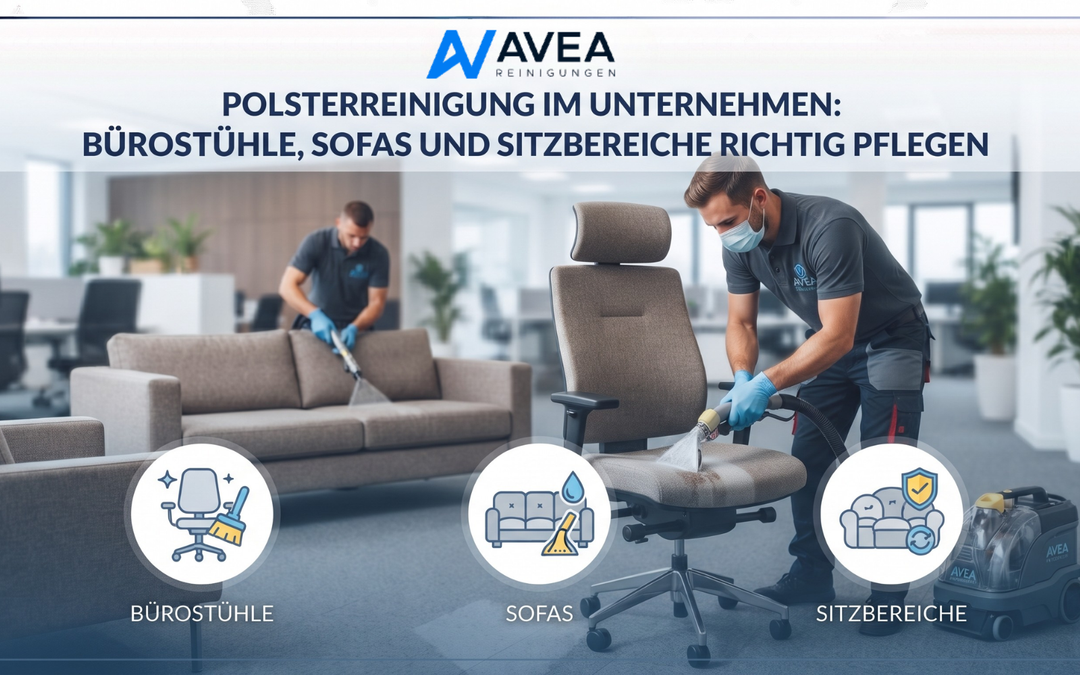 Polsterreinigung im Unternehmen: Bürostühle, Sofas und Sitzbereiche richtig pflegen